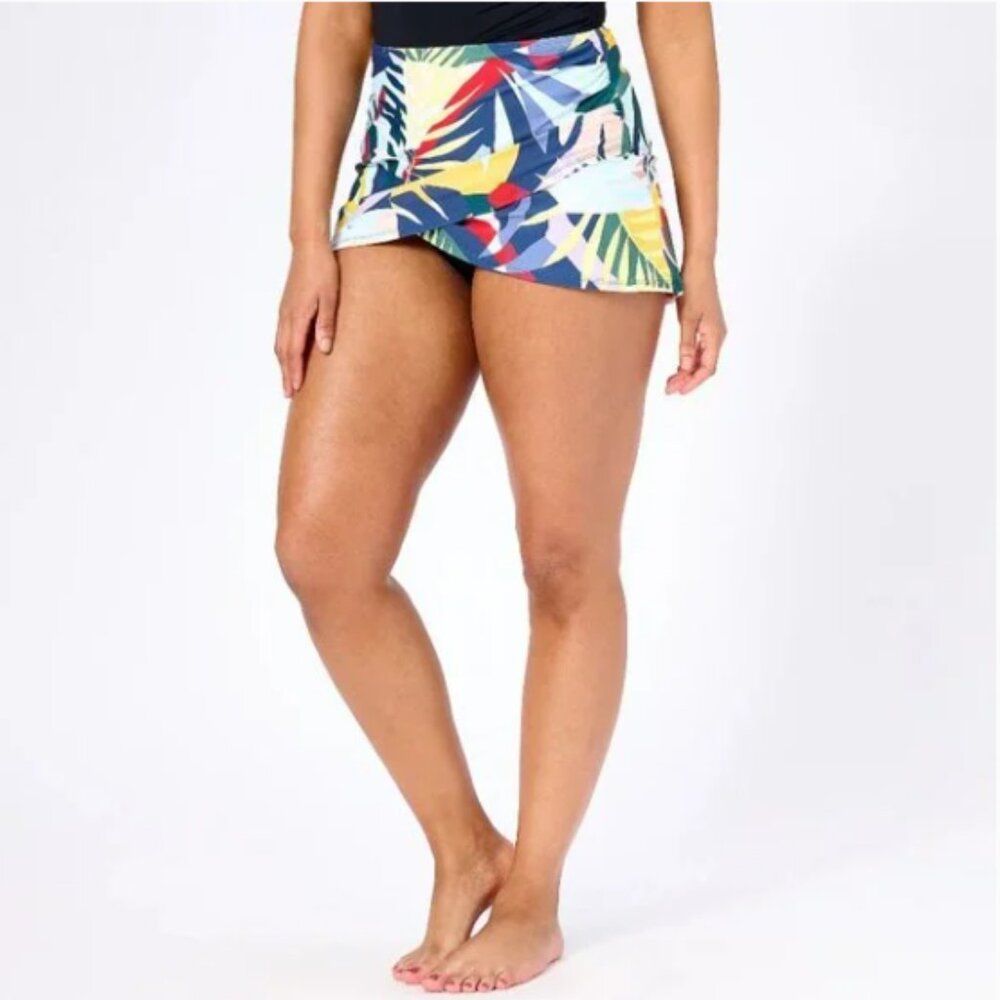 Jantzen Wrap Front Printed Swim Over-Skirt